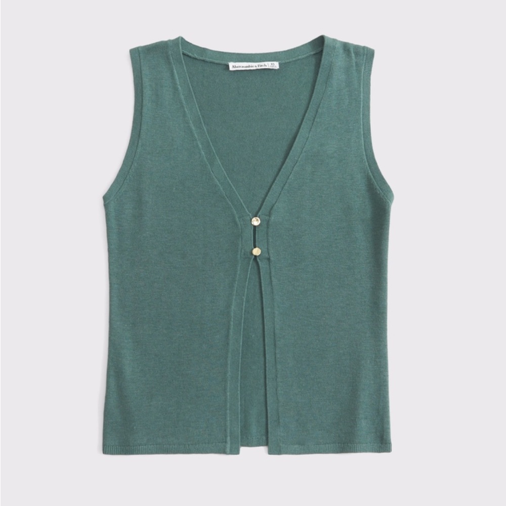 Green Sleeveless Knit Top